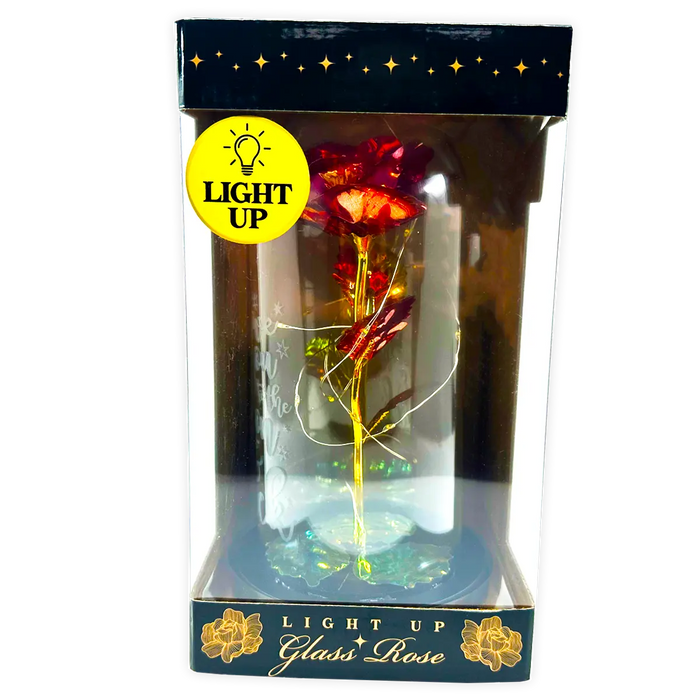 Jumbo Rose Glass Keepsake - 2 Pieces Per Retail Ready Display 24546 KIPP BROTHERS