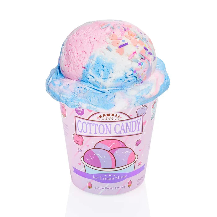Kawaii Slime Company Cotton Candy Scented Ice Cream Pint Slime