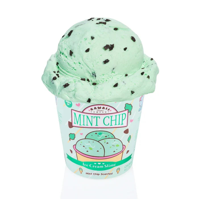 Kawaii Slime Company Mint Chip Scented Ice Cream Pint Slime