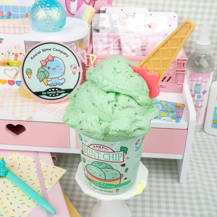 Kawaii Slime Company Mint Chip Scented Ice Cream Pint Slime