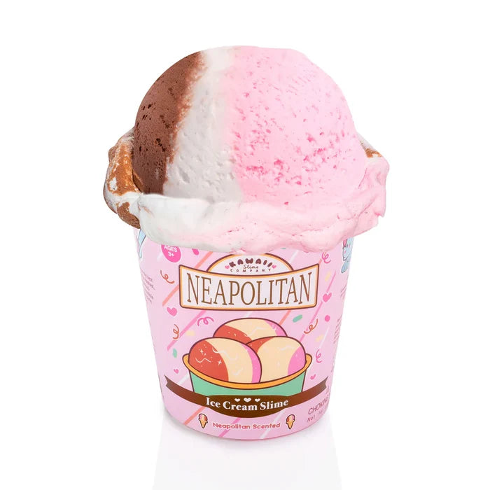 Kawaii Slime Company Neapolitan Scented Ice Cream Pint Slime