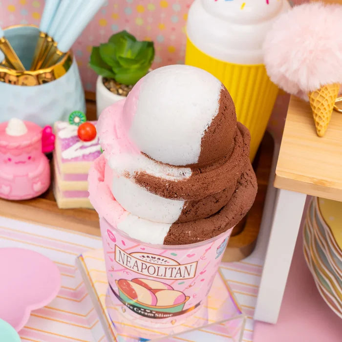 Kawaii Slime Company Neapolitan Scented Ice Cream Pint Slime