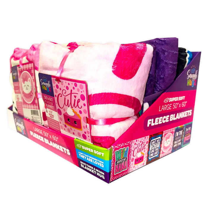 Kids Printed Blankets - 6 Pieces Per Retail Ready Display 24397 KIPP BROTHERS