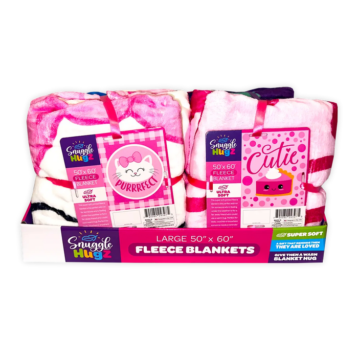 Kids Printed Blankets - 6 Pieces Per Retail Ready Display 24397 KIPP BROTHERS