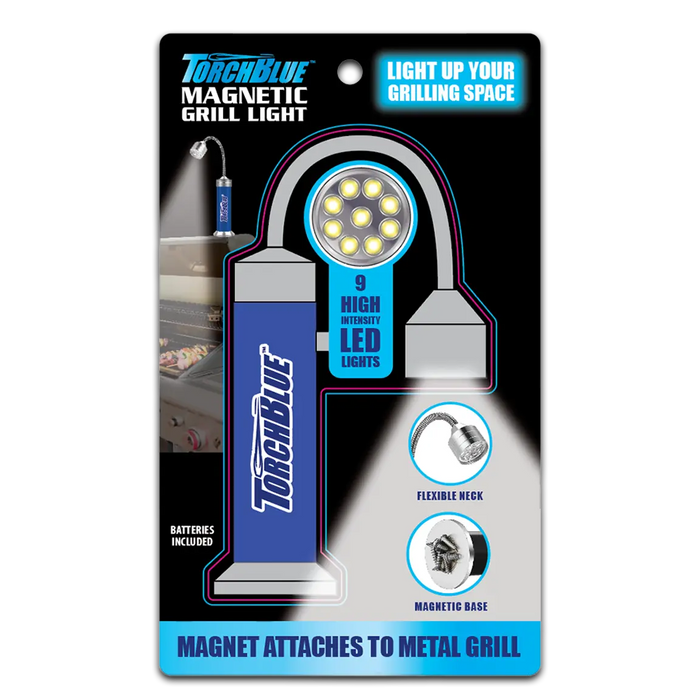 LED Grill Light with Magnetic Stand - 6 Pieces Per Retail Ready Display 23848 TORCH BLUE