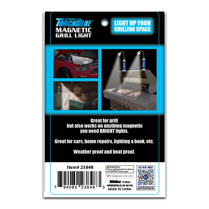 LED Grill Light with Magnetic Stand - 6 Pieces Per Retail Ready Display 23848 TORCH BLUE