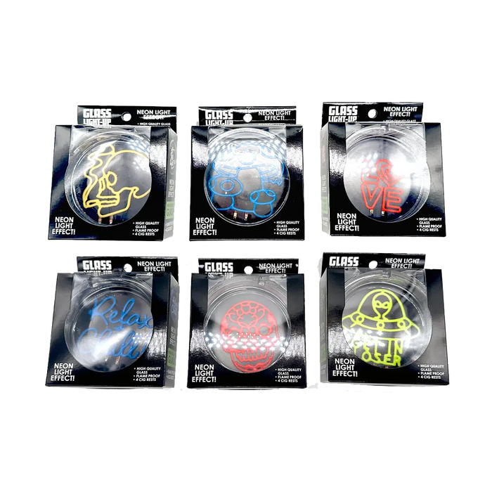 Light-Up Glass Ashtray - 6 Pieces Per Retail Ready Display 25271 SMOKEZILLA
