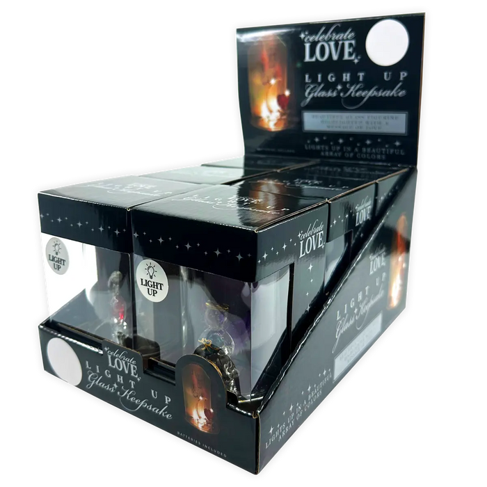 Light-Up Glass Keepsake - 6 Pieces Per Retail Ready Display 24545 NOVELTY INC