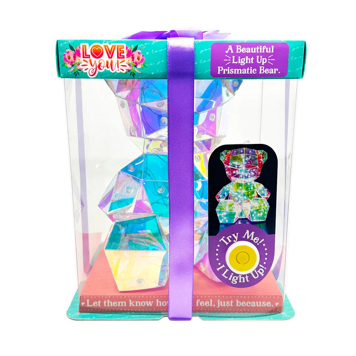 Light-Up Prismatic Bear Keepsake - 1 Piece Per Retail Ready Display 25230 NOVELTY INC