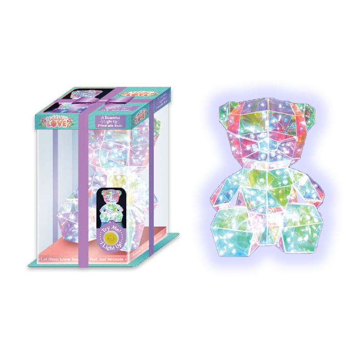 Light-Up Prismatic Bear Keepsake - 1 Piece Per Retail Ready Display 25230 NOVELTY INC
