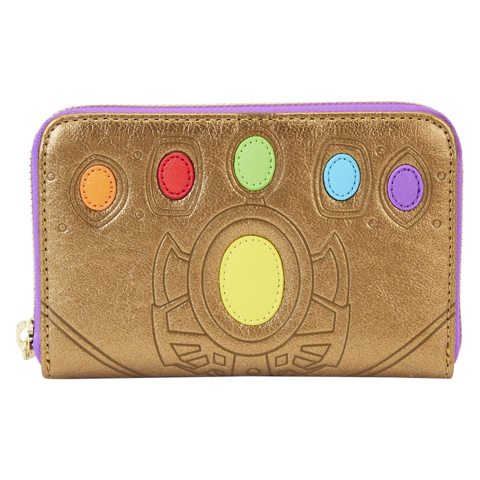 Loungefly Marvel Metallic Thanos Gauntlet Zip Around Wallet