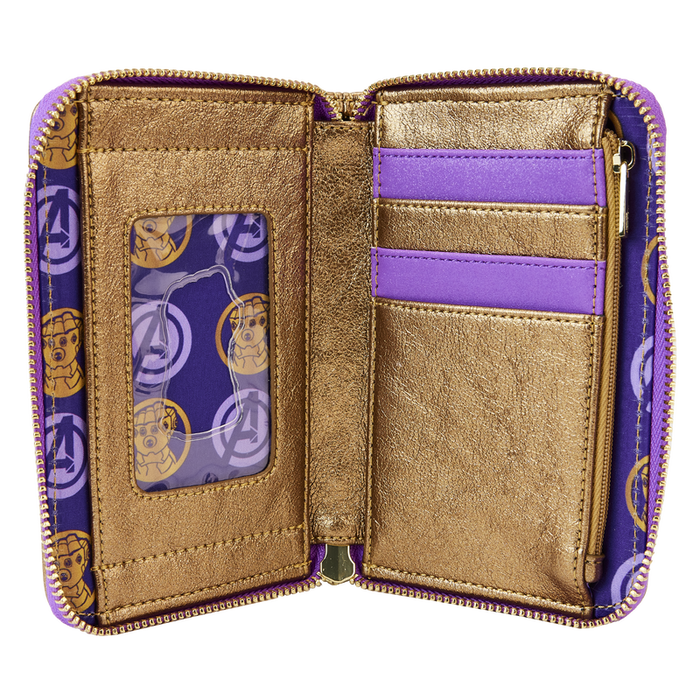 Loungefly Marvel Metallic Thanos Gauntlet Zip Around Wallet