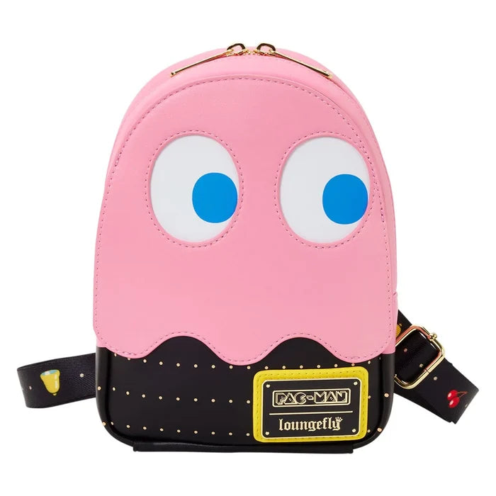 Loungefly Pac-Man Pinky the Ghost GITD Sling Crossbody Bag