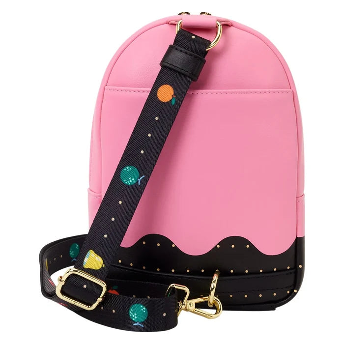 Loungefly Pac-Man Pinky the Ghost GITD Sling Crossbody Bag