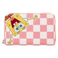 Loungefly Spongebob Squarepants and Patrick Star Checkered Zip Around Wallet