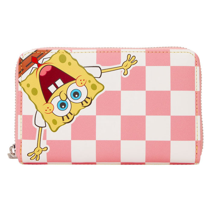 Loungefly Spongebob Squarepants and Patrick Star Checkered Zip Around Wallet