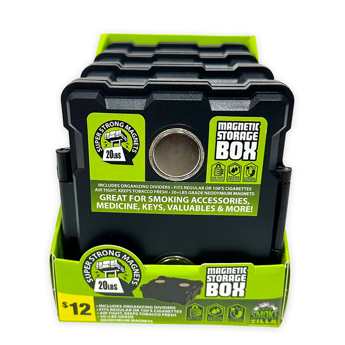 Magnetic Storage Box - 4 Pieces Per Retail Ready Display 40785 SMOKEZILLA