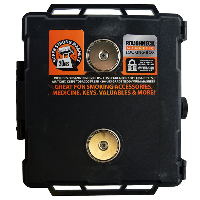 Magnetic Storage Box with Lock - 6 Pieces Per Retail Ready Display 23099 ROUGHNECK