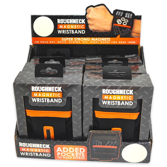 Magnetic Wristband Tool Holder - 6 Pieces Per Retail Ready Display 23863 ROUGHNECK