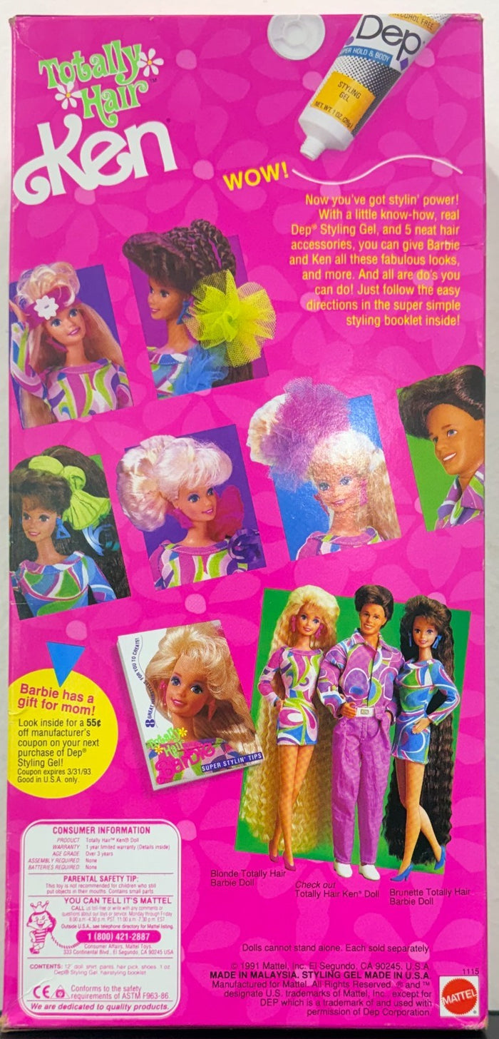 Mattel Barbie 1991 Totally Hair Ken Doll (1115)