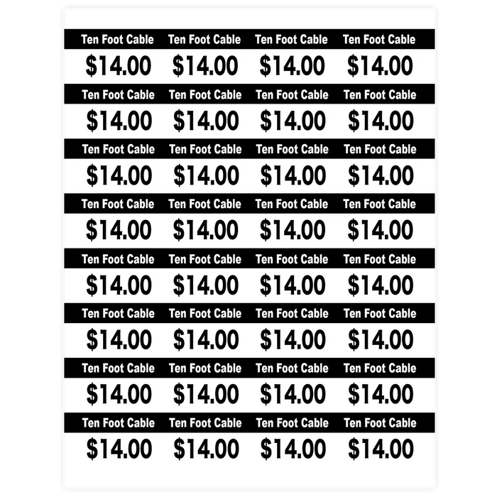 Merchandising Fixture - $14.00 Retail Tag 32 Per Pack 986350 NOVELTY INC