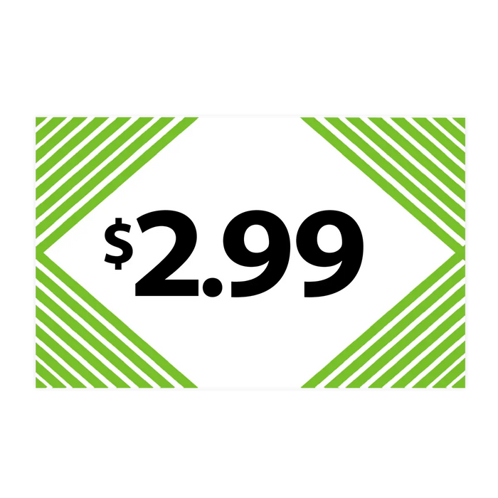 Merchandising Fixture - $2.99 Retail Tag 25 Per Pack 978340 NOVELTY INC