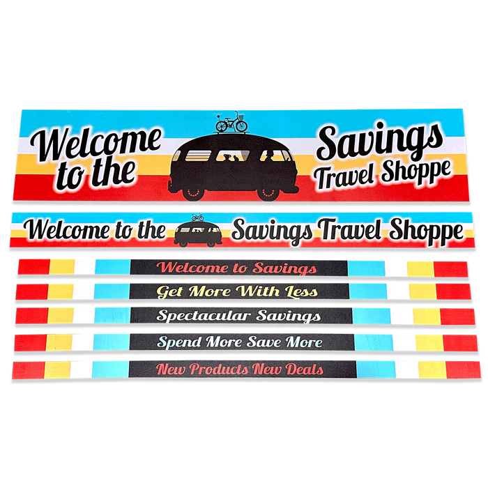Merchandising Fixture - 3' Merchandising 7 Sign Set 977440 NOVELTY INC