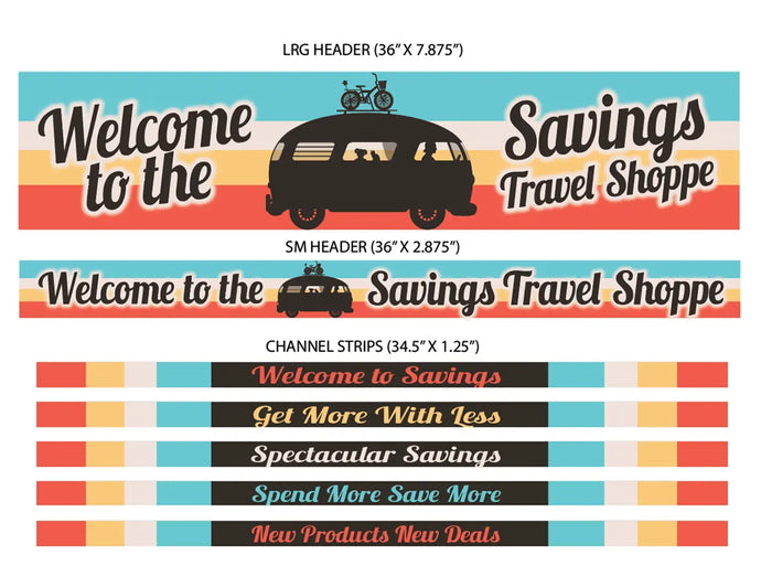 Merchandising Fixture - 3' Merchandising 7 Sign Set 977440 NOVELTY INC