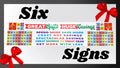 Merchandising Fixture - 4' Merchandising 6 Sign Set 976050 NOVELTY INC