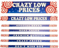 Merchandising Fixture - 4' Merchandising 7 Sign Set 974640 NOVELTY INC