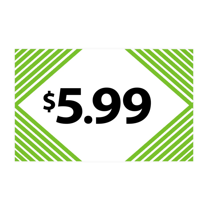 Merchandising Fixture - $5.99 Retail Tag 25 Per Pack 978380 NOVELTY INC