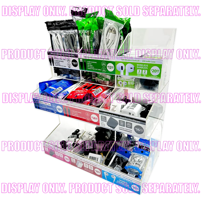 Merchandising Fixture - Acrylic Nine Bin Bulk Display 971620 NOVELTY INC