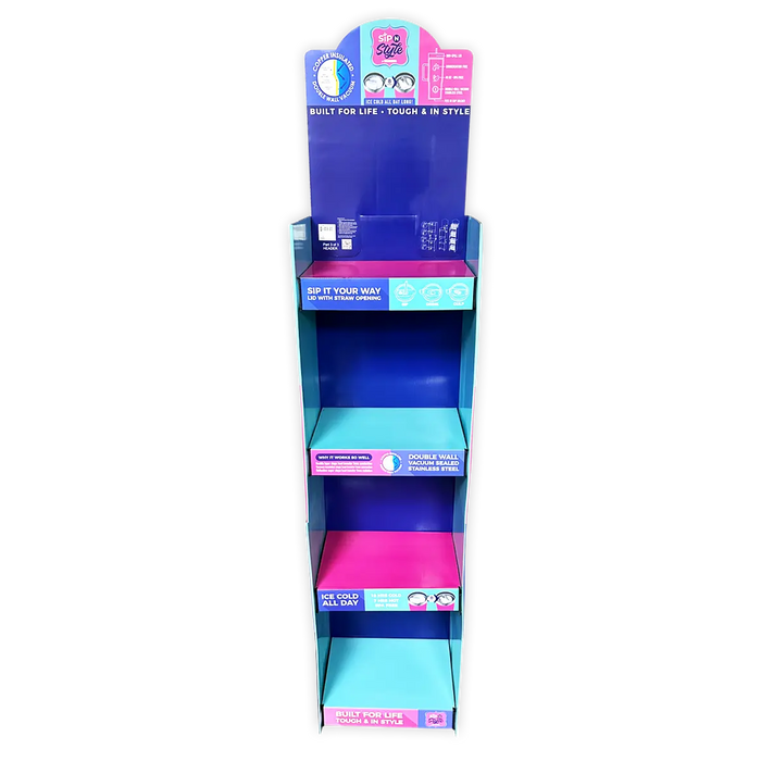 Merchandising Fixture - Corrugated 40 oz Cup Floor Display ONLY 979210 NOVELTY INC