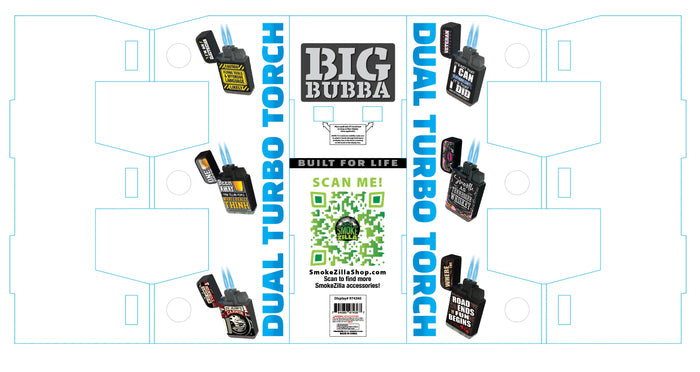 Merchandising Fixture - Corrugated Big Bubba Dual Torch 3 Tier Display ONLY 974360 SMOKEZILLA