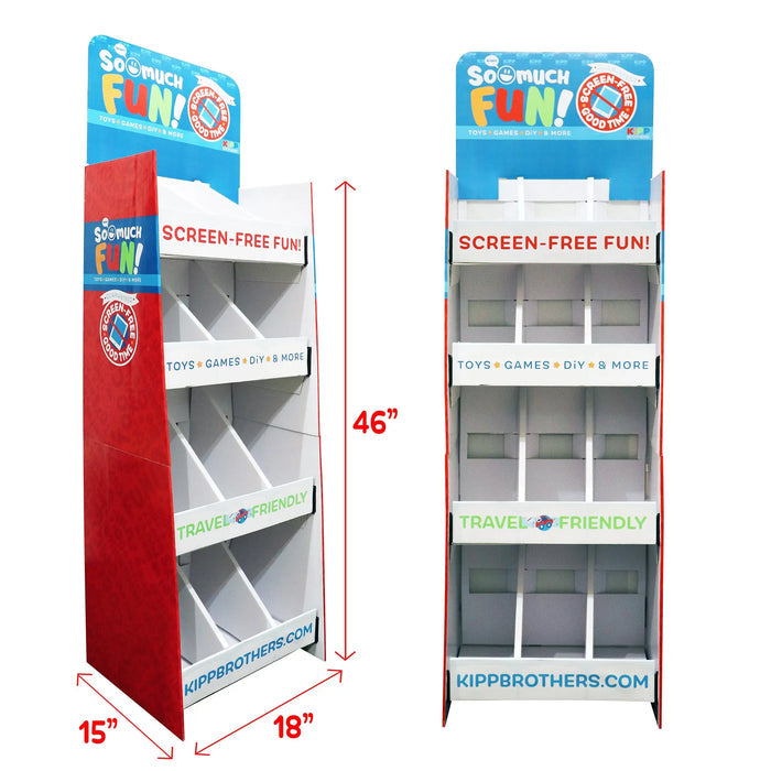 Merchandising Fixture - Corrugated So Much Fun Toy Bin Floor Display ONLY 975280 KIPP BROTHERS