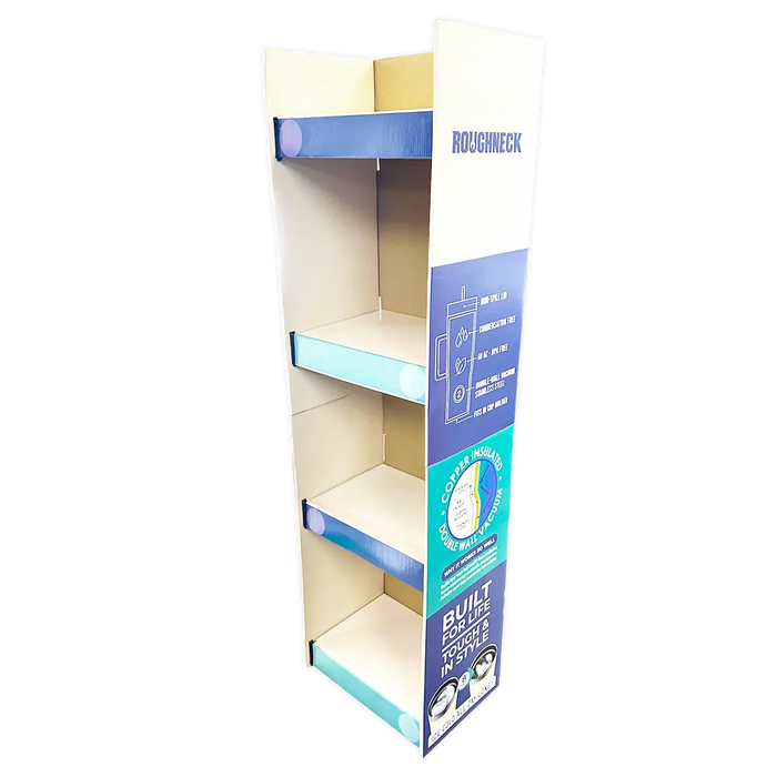 Merchandising Fixture - Generic Corrugated 40 oz Cup Floor Display ONLY 980240 ROUGHNECK
