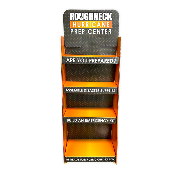 Merchandising Fixture - Hurricane Prep Corrugated Floor Display ONLY 986360 ROUGHNECK