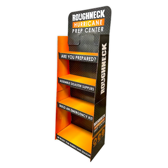 Merchandising Fixture - Hurricane Prep Corrugated Floor Display ONLY 986360 ROUGHNECK