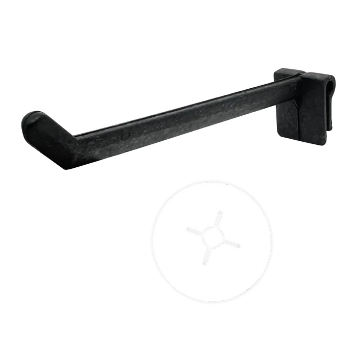 Merchandising Fixture - Long Black Plastic Pegs with Peg Stop - 18 Pieces Per Pack 986080 NOVELTY INC