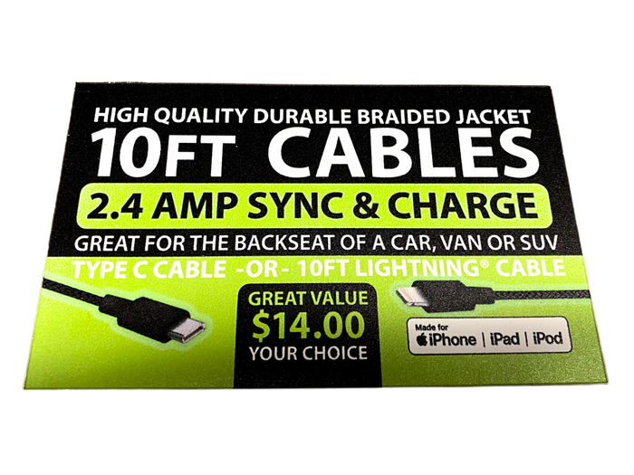 Merchandising Fixture - Pilot $14 Cable Wing Rack Signage Kit ONLY 974690 GADGET GEAR