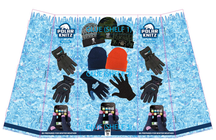 Merchandising Fixture - Winter Corrugated Floor Display 974700 POLAR GEAR