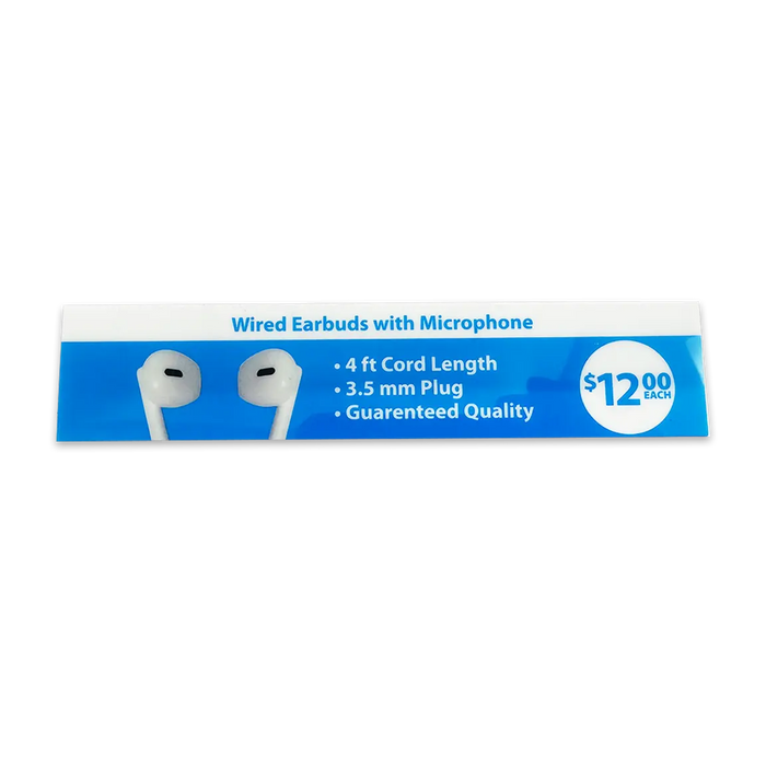 Merchandising Fixture - Wired Earbuds Sign ONLY 979560 NOVELTY INC