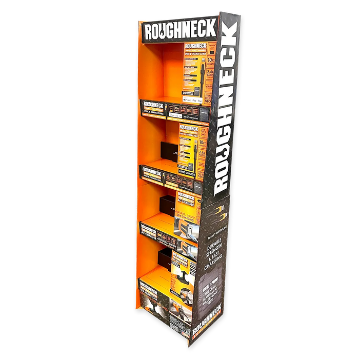Merchandising Fixture- Corrugated Roughneck Tech Floor Display ONLY 977900 ROUGHNECK