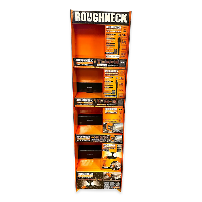 Merchandising Fixture- Corrugated Roughneck Tech Floor Display ONLY 977900 ROUGHNECK