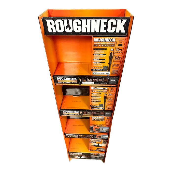 Merchandising Fixture- Corrugated Roughneck Tech Floor Display ONLY 977900 ROUGHNECK