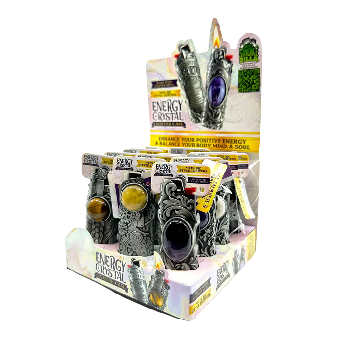 Metal Energy Stone Lighter Case - 12 Pieces Per Retail Ready Display 25847 SMOKEZILLA