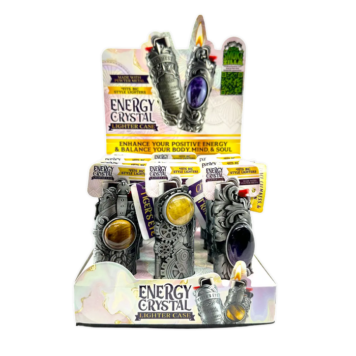 Metal Energy Stone Lighter Case - 12 Pieces Per Retail Ready Display 25847 SMOKEZILLA