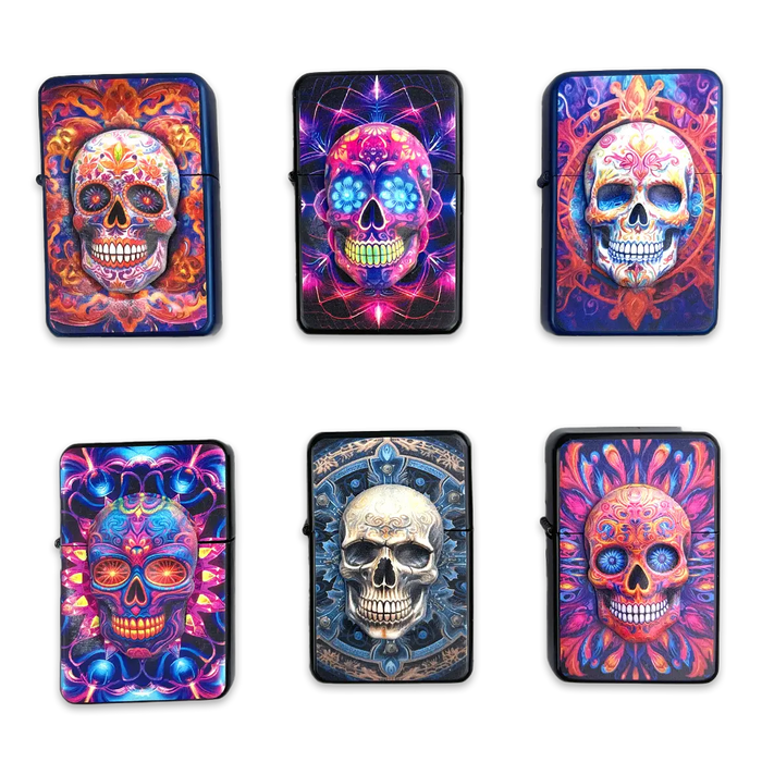 Metal Glow in The Dark Flip Torch Lighter - 12 Pieces Per Retail Ready Display 24370 SMOKEZILLA