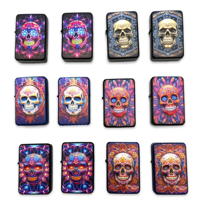 Metal Glow in The Dark Flip Torch Lighter - 12 Pieces Per Retail Ready Display 24370 SMOKEZILLA