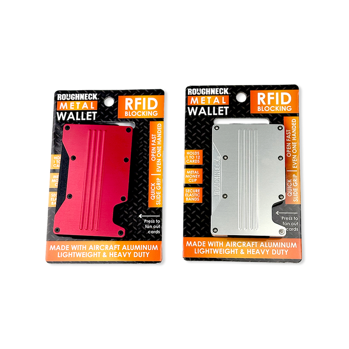 Metal RFID Blocking Ultra-Thin Wallet - 6 Pieces Per Retail Ready Display 22282N